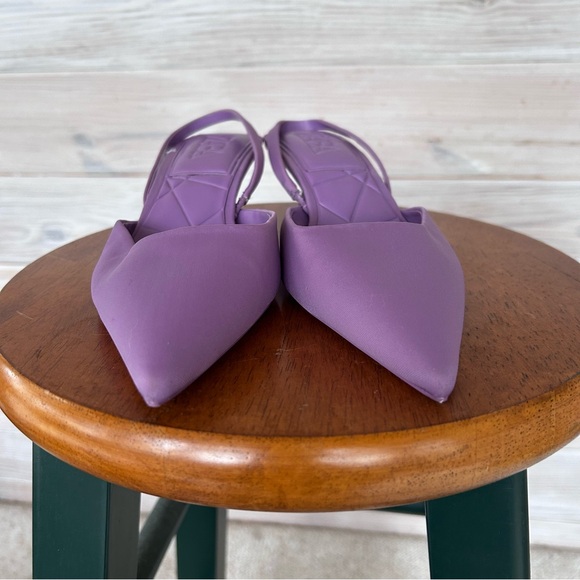 Zara Women's Violet Pointed Slingback Heels - Picture 8 of 12